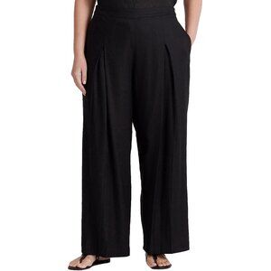 NWT Lauren Ralph Lauren High Rise Wide Leg Linen Pants